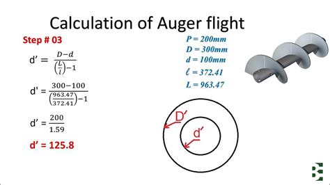 formula for screw conveyor flight|screw flight layout calculator.